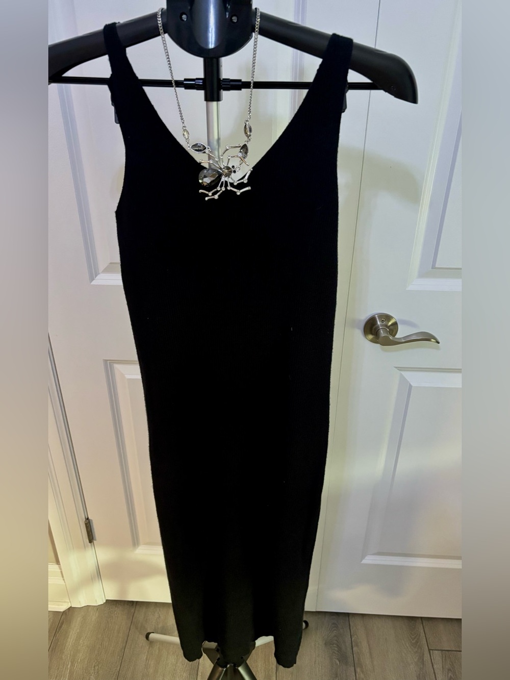 Vero Moda Black Ribbed Tank Midi Dress